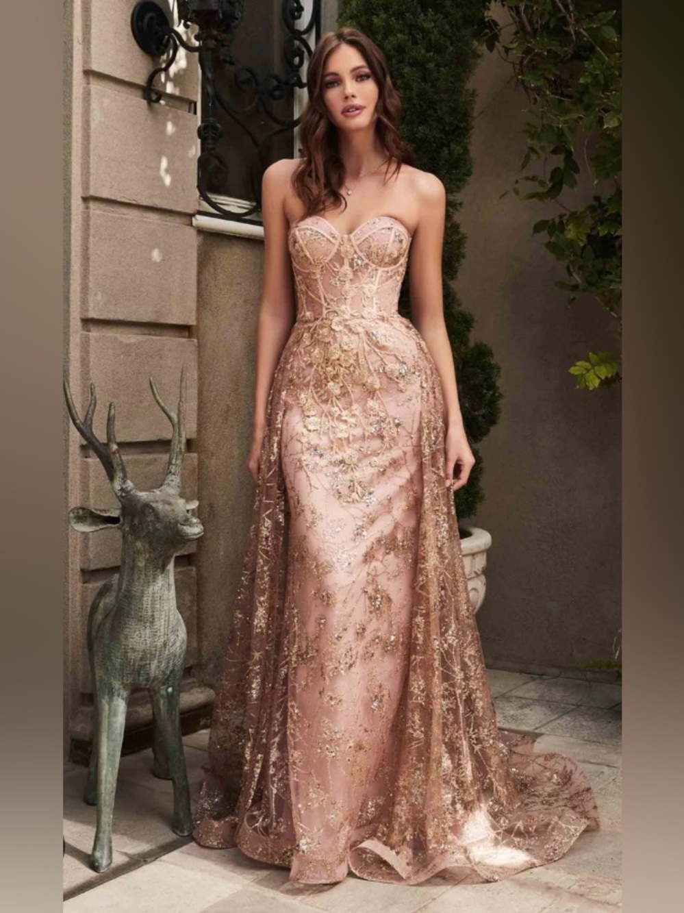 Ladivine by Cinderella Divine strapless prom dress